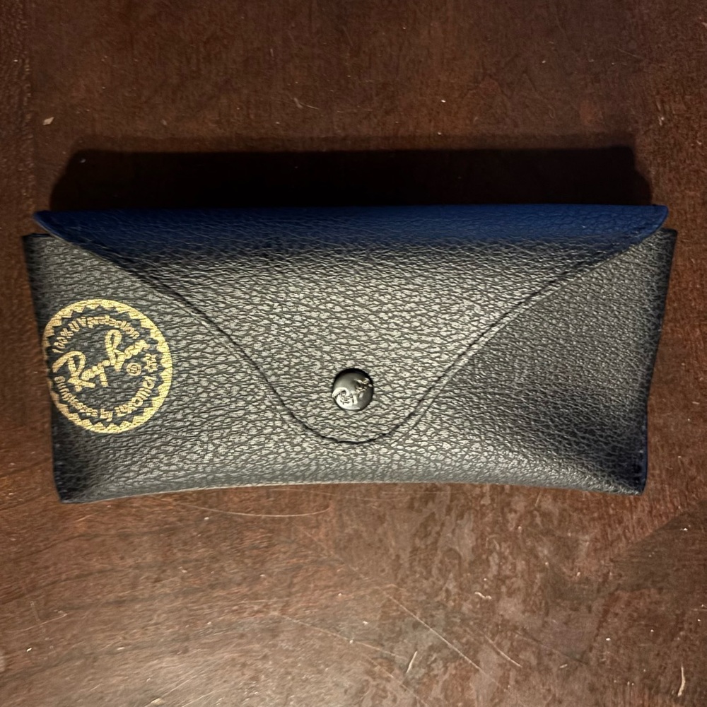 Ray-Ban Black Leather Sunglasses Case, case only